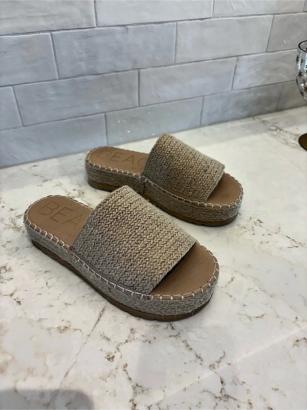 BEACH by Matisse Del Mar Platform Slide Sandal Brown